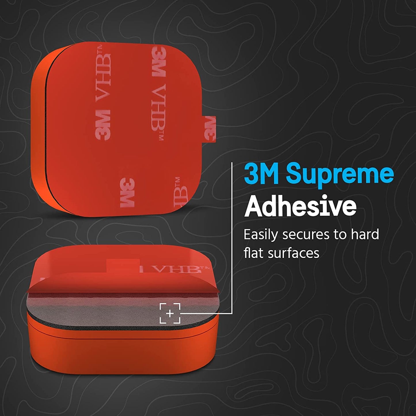 Protector - Airtag Holder / Case with 3M Adhesive Sticker [1 Pack] Protective Shockproof Cover for Apple Air Tag - Hidden Stick on Mount for Bike Wallet Travel TV Remote Car Luggage - Orange