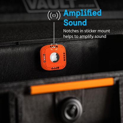Protector - Airtag Holder / Case with 3M Adhesive Sticker [1 Pack] Protective Shockproof Cover for Apple Air Tag - Hidden Stick on Mount for Bike Wallet Travel TV Remote Car Luggage - Orange