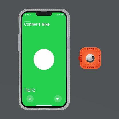 Protector - Airtag Holder / Case with 3M Adhesive Sticker [1 Pack] Protective Shockproof Cover for Apple Air Tag - Hidden Stick on Mount for Bike Wallet Travel TV Remote Car Luggage - Orange